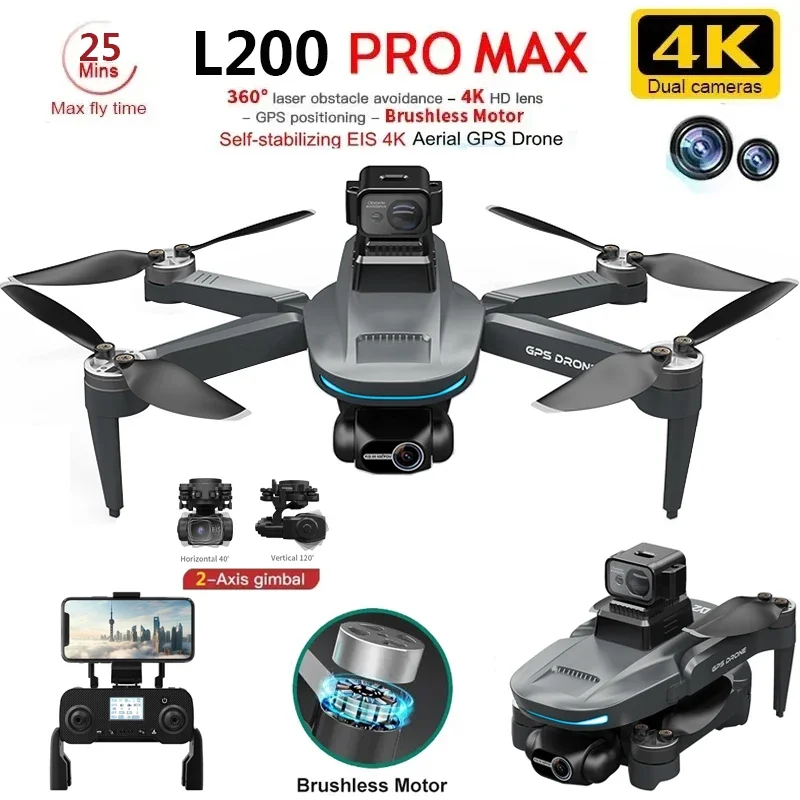 L200 PRO MAX Drone 4K 2-Axis P - Drone Racing Camera reseña y precio