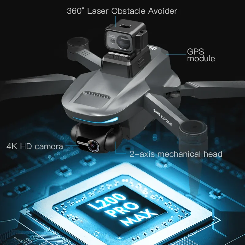 L200 PRO MAX Drone 4K 2-Axis P - Drone Racing Camera reseña y precio