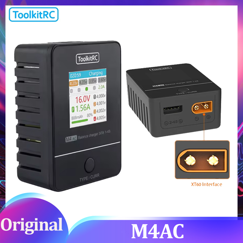 ToolkitRC M4AC 30W LCD Screen  - Drone Racing Charger reseña y precio