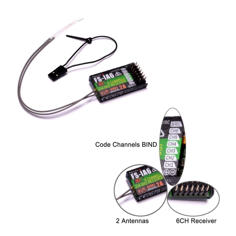 Flysky FS-IA6 Receiver 6CH Dua - Drone Racing Battery reseña y precio