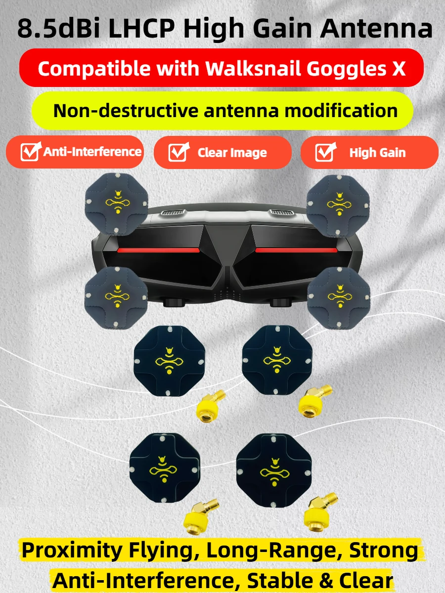 8.5dBi High Gain LHCP 5.8GHz D - Drone Racing Goggles reseña y precio