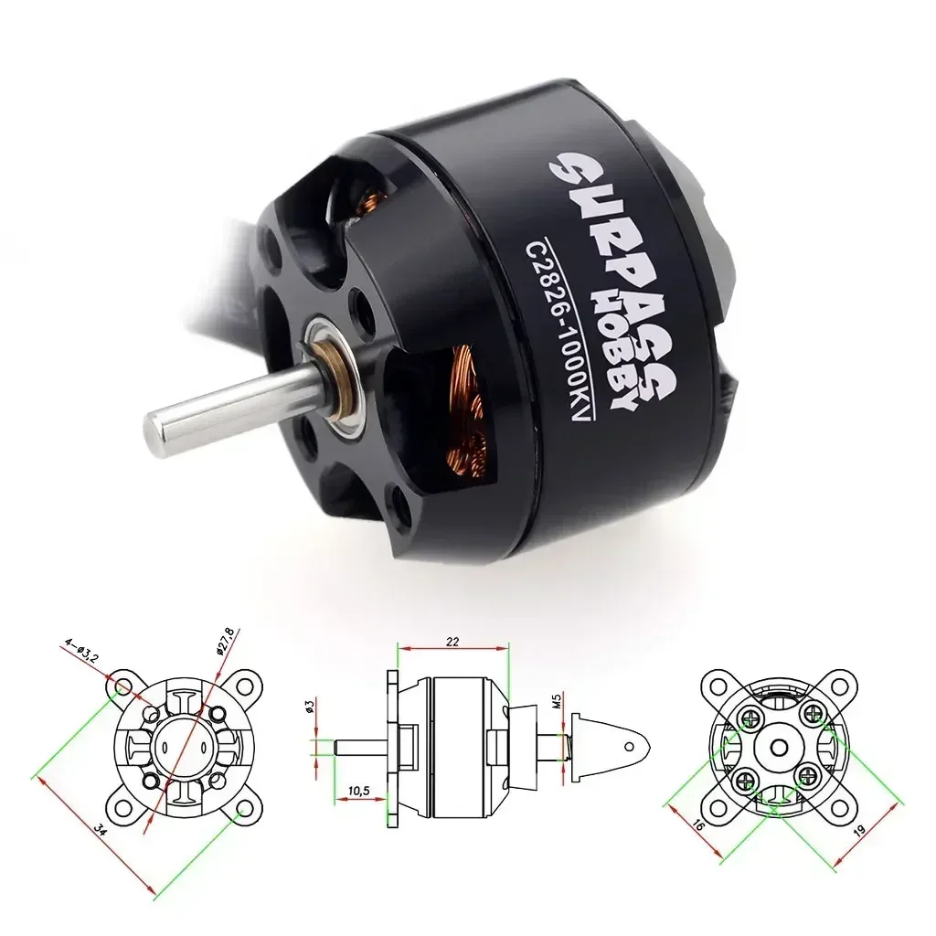 Surpass Hobby 2826 1000KV 1350 - Drone Racing Esc reseña y precio