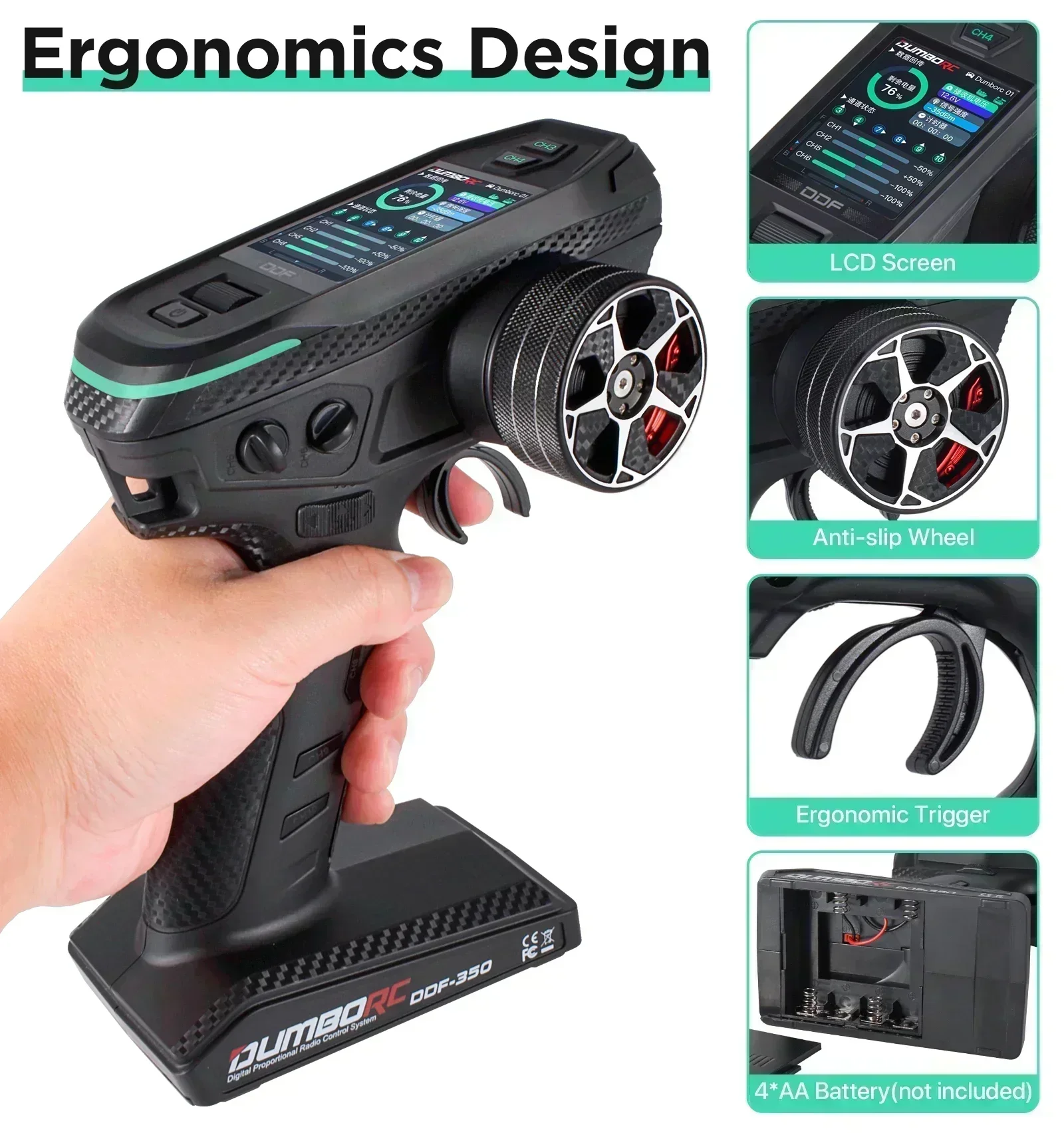 DUMBORC DDF-350 10CH RC Remote - Drone Racing Receiver reseña y precio