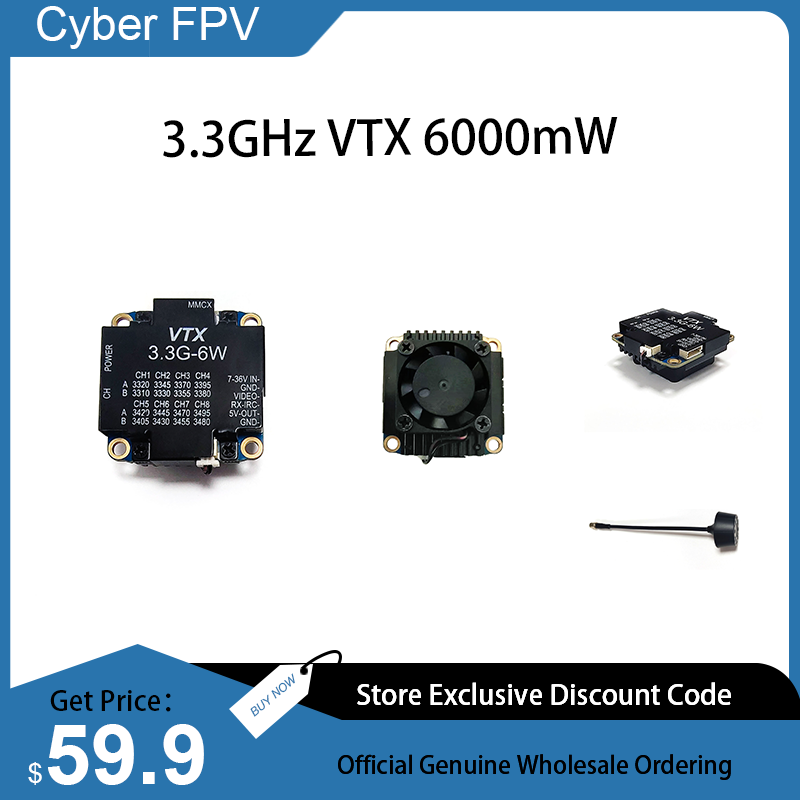 3.3GHz VTX 6W Video Transmitte - Drone Racing Goggles reseña y precio