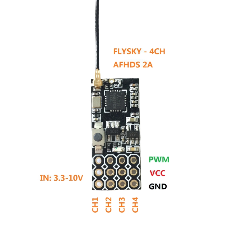 Flysky FS2A Mini Receiver 4CH  - Drone Racing Receiver reseña y precio
