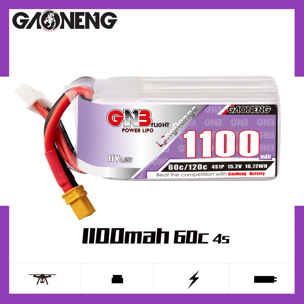 GNB 4S 1100mAh 60C/120C HV Lip - Drone Racing Battery reseña y precio