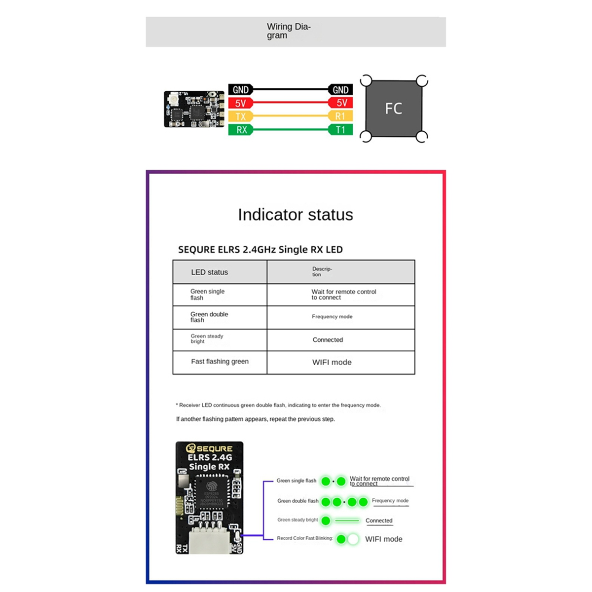A56G-SEQURE ELRS 2.4GHz Single - Drone Racing Charger reseña y precio