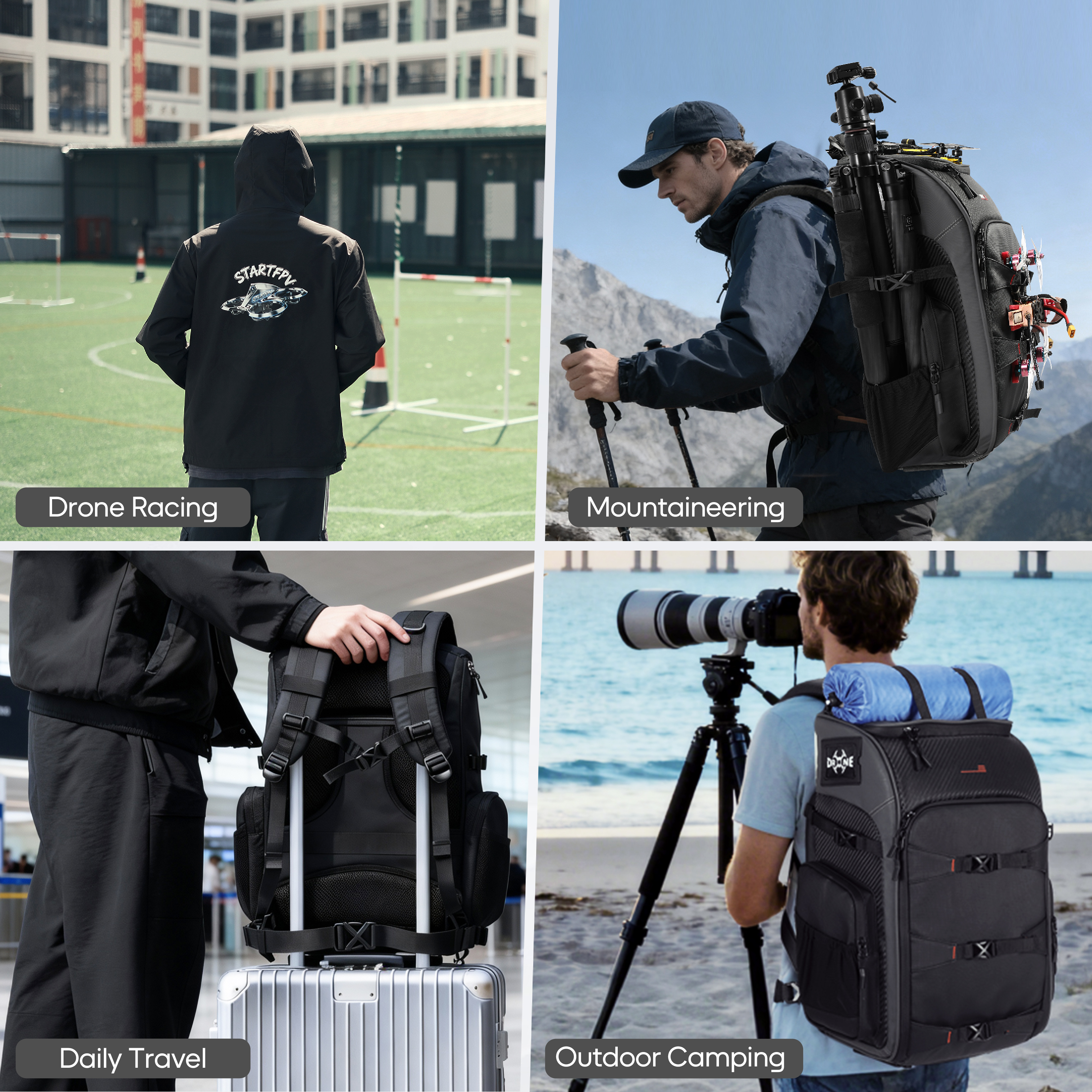 FPV Drone Backpack 40L Profess - Drone Racing Goggles reseña y precio