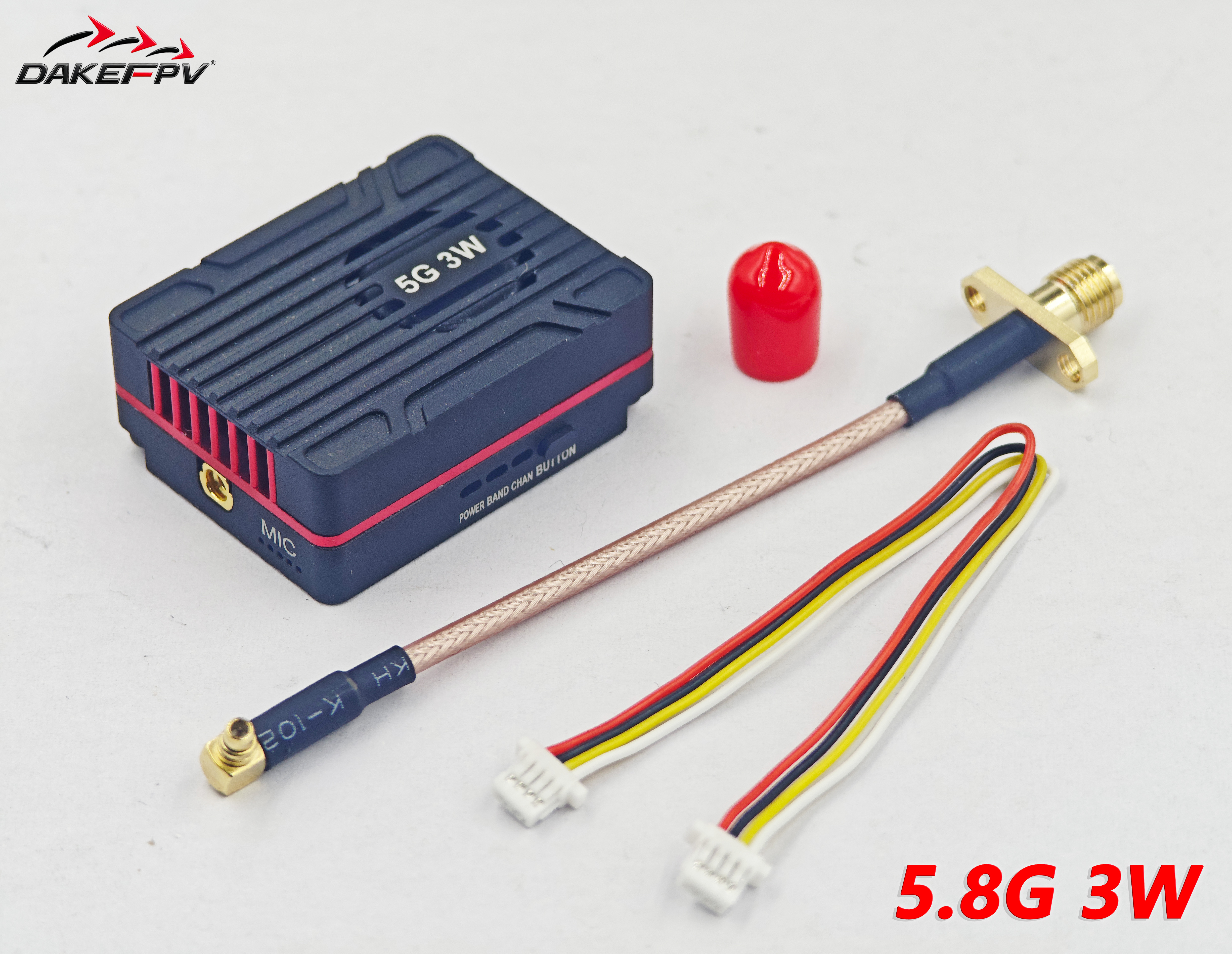 DAKEFPV 5.8G 3W VTX video tran - Drone Racing Transmitter reseña y precio