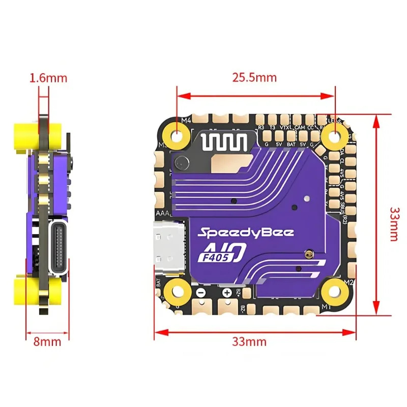 SpeedyBee F405 AIO Flight Cont - Drone Racing Esc reseña y precio