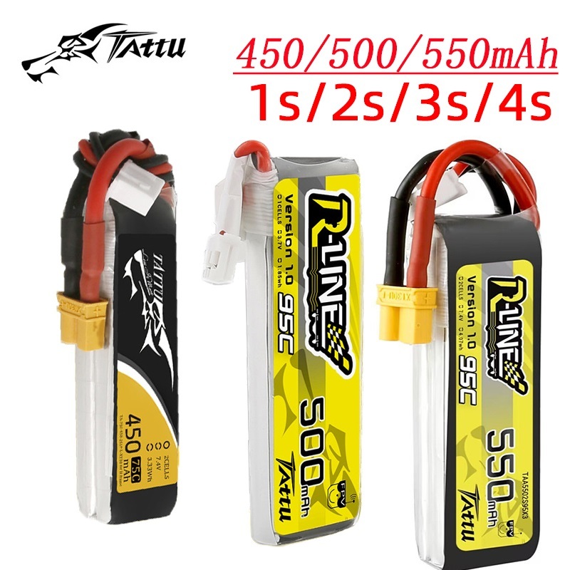 3Pcs NEW TATTU 450/500/550mAh  - Drone Racing Battery reseña y precio