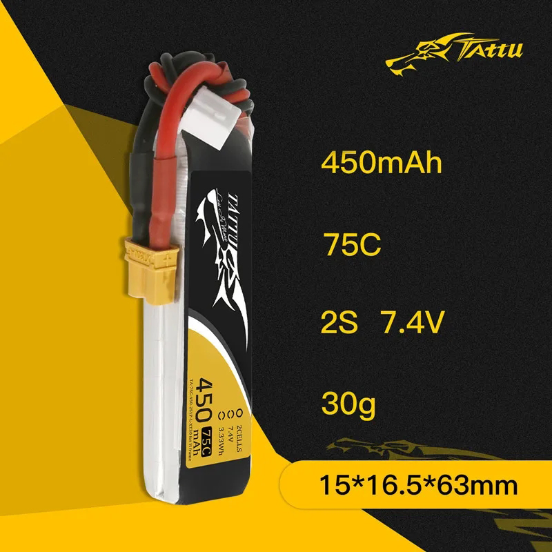 3Pcs NEW TATTU 450/500/550mAh  - Drone Racing Battery reseña y precio
