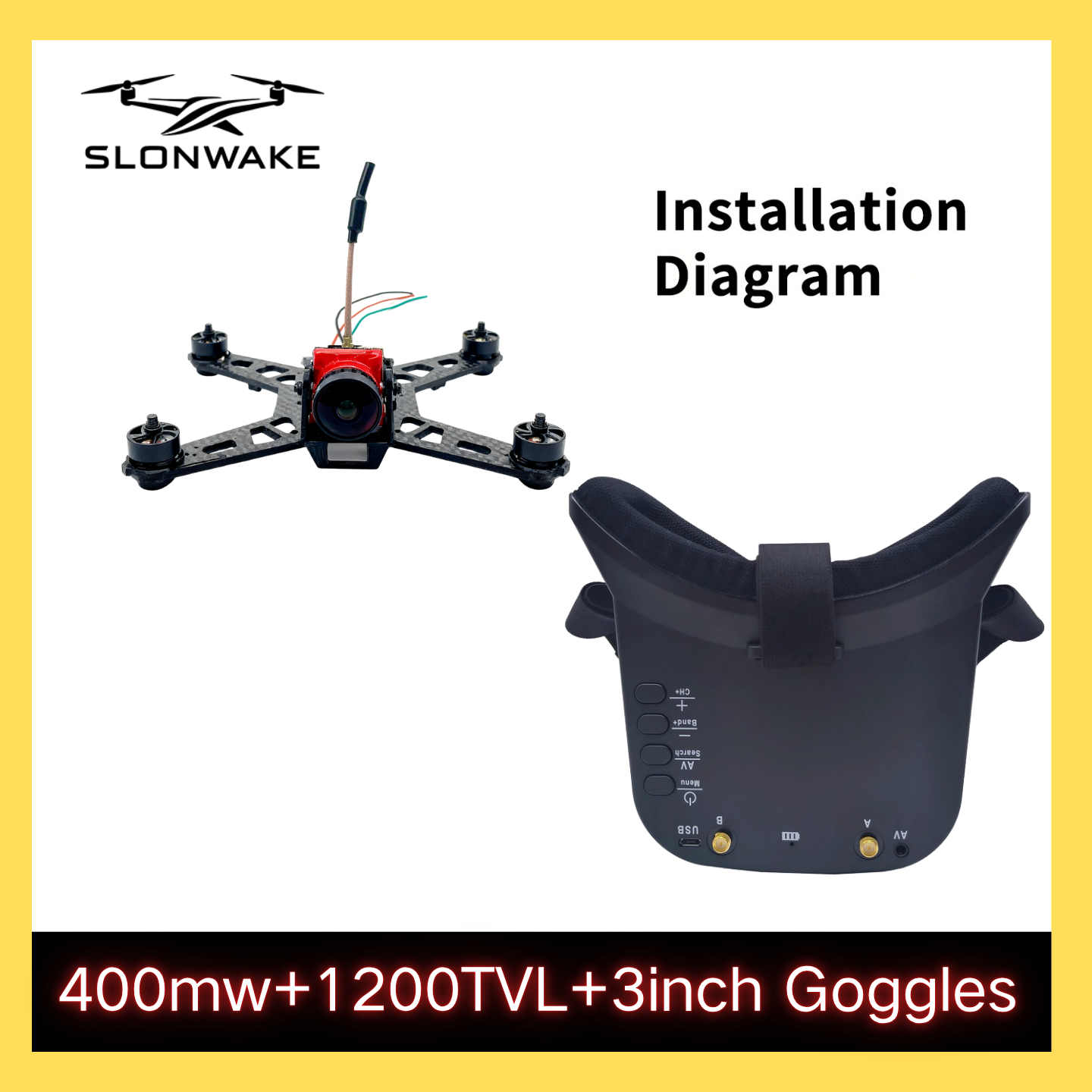 SLONWAKE 5.8G 48CH FPV 400mw V - Drone Racing Transmitter reseña y precio