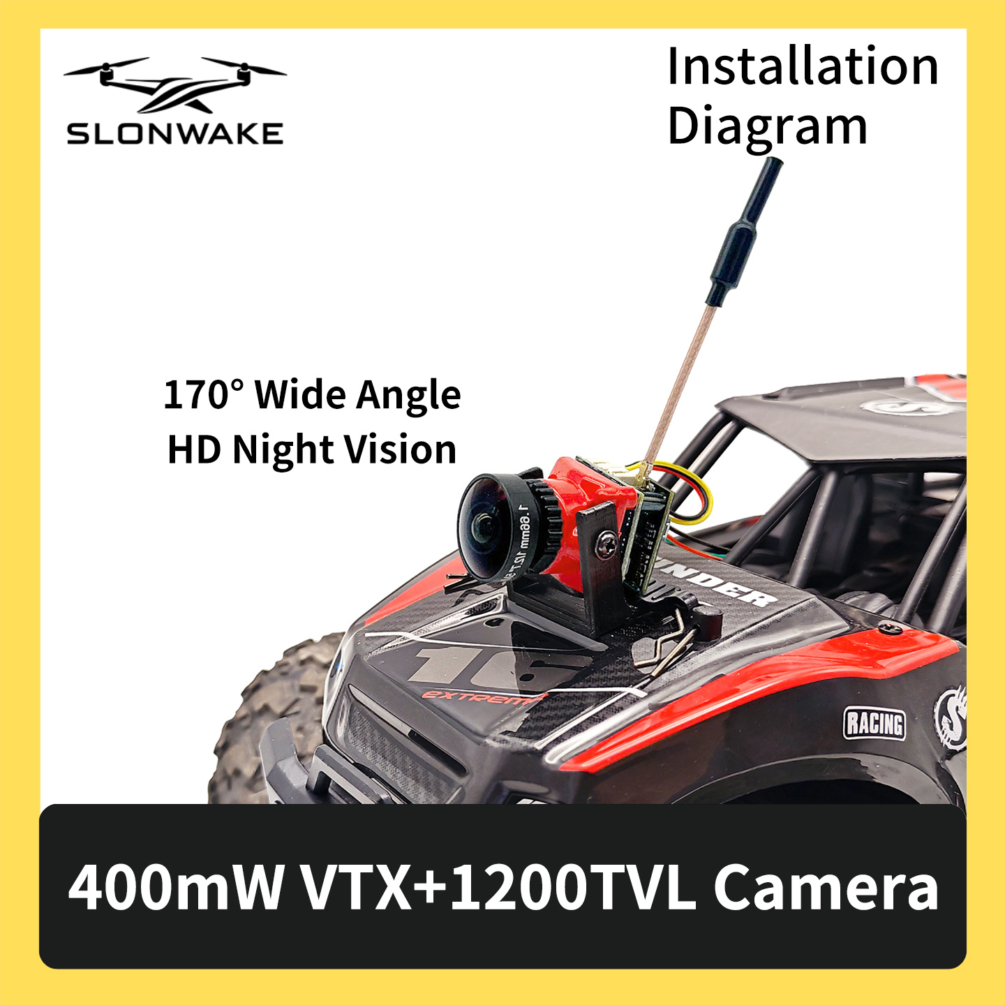 SLONWAKE 5.8G 48CH FPV 400mw V - Drone Racing Transmitter reseña y precio