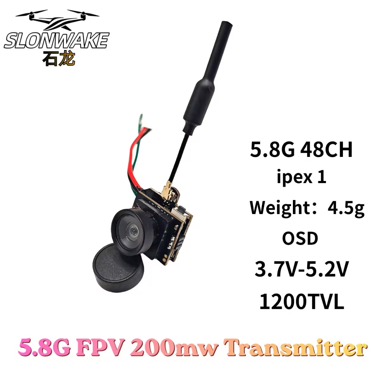 SLONWAKE 5.8G Analog VTX Trans - Drone Racing Vtx reseña y precio